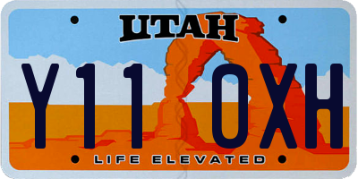 UT license plate Y110XH