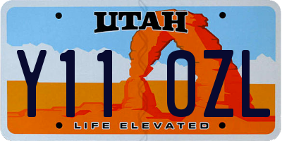 UT license plate Y110ZL