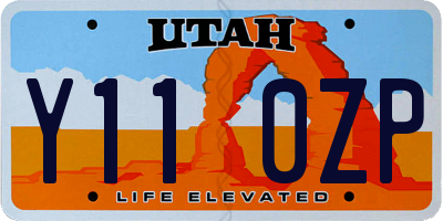 UT license plate Y110ZP
