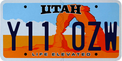 UT license plate Y110ZW