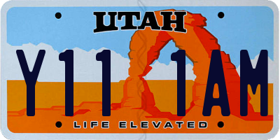 UT license plate Y111AM