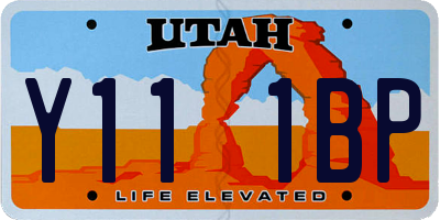 UT license plate Y111BP