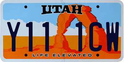 UT license plate Y111CW