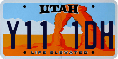 UT license plate Y111DH