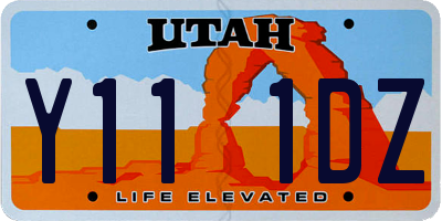 UT license plate Y111DZ