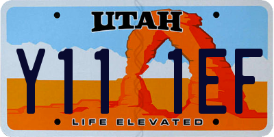 UT license plate Y111EF