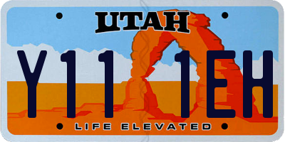 UT license plate Y111EH