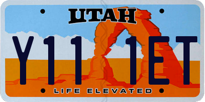 UT license plate Y111ET