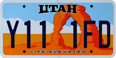 UT license plate Y111FD