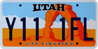UT license plate Y111FL