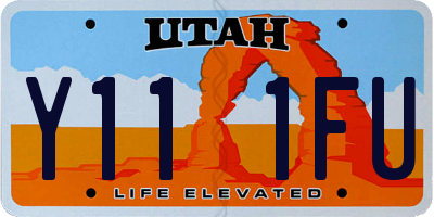 UT license plate Y111FU