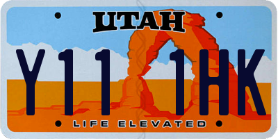 UT license plate Y111HK