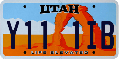 UT license plate Y111IB