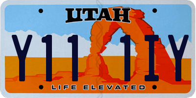 UT license plate Y111IY