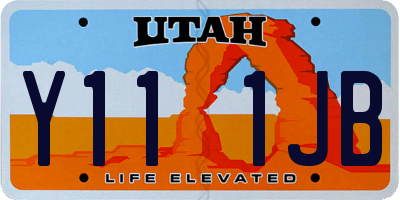 UT license plate Y111JB