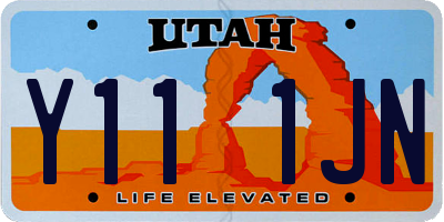 UT license plate Y111JN