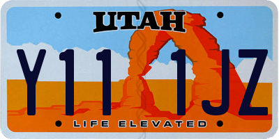 UT license plate Y111JZ