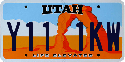 UT license plate Y111KW