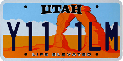 UT license plate Y111LM
