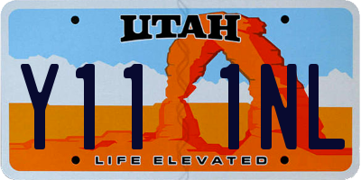 UT license plate Y111NL