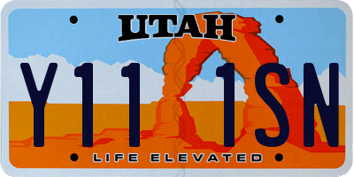 UT license plate Y111SN