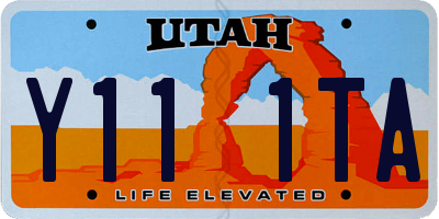 UT license plate Y111TA