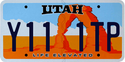 UT license plate Y111TP