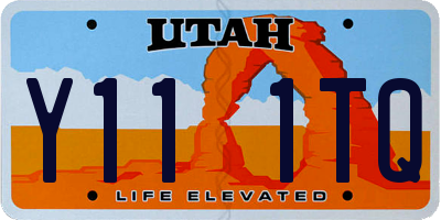 UT license plate Y111TQ