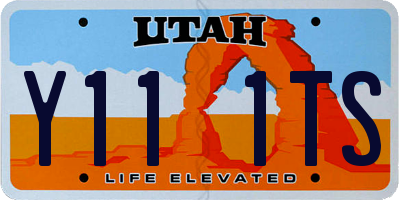 UT license plate Y111TS