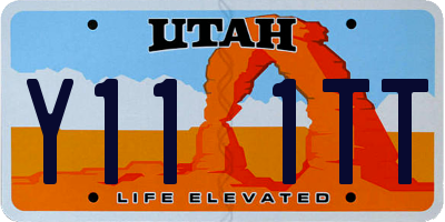 UT license plate Y111TT