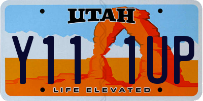 UT license plate Y111UP