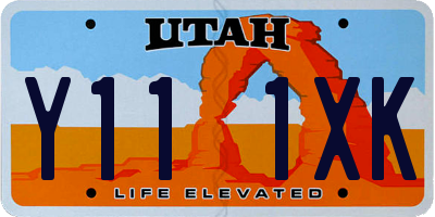 UT license plate Y111XK