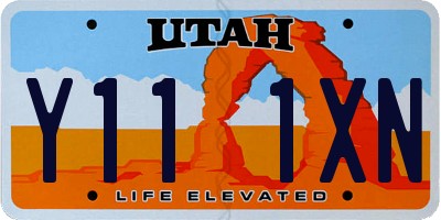 UT license plate Y111XN