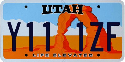 UT license plate Y111ZF