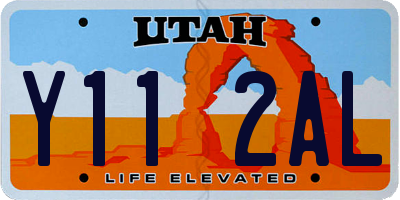 UT license plate Y112AL