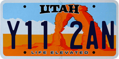 UT license plate Y112AN