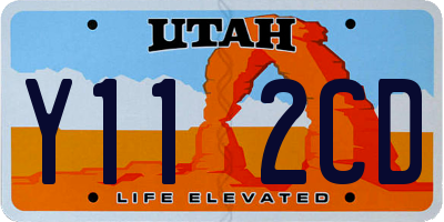 UT license plate Y112CD