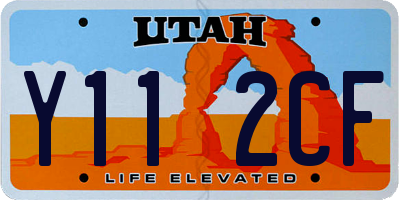 UT license plate Y112CF