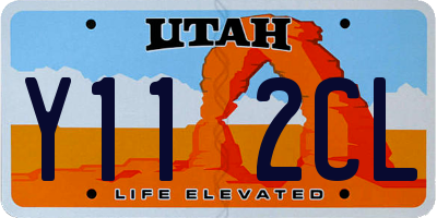UT license plate Y112CL