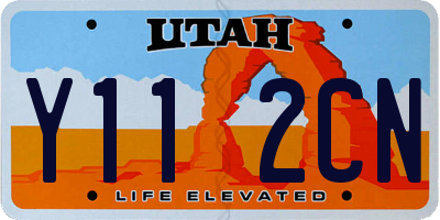 UT license plate Y112CN
