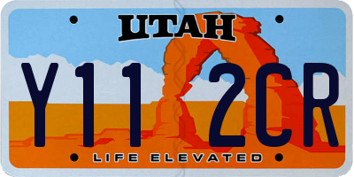 UT license plate Y112CR