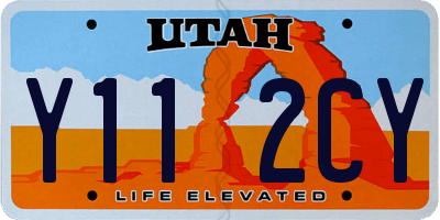 UT license plate Y112CY