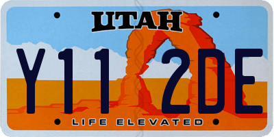 UT license plate Y112DE