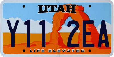UT license plate Y112EA