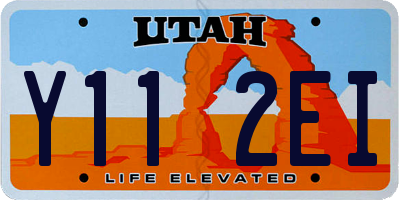 UT license plate Y112EI