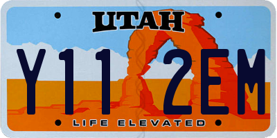 UT license plate Y112EM