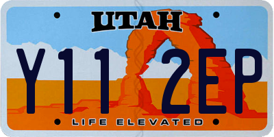 UT license plate Y112EP