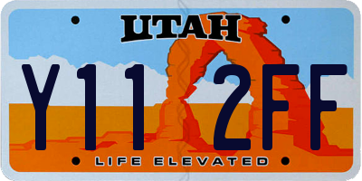 UT license plate Y112FF