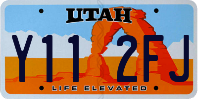 UT license plate Y112FJ