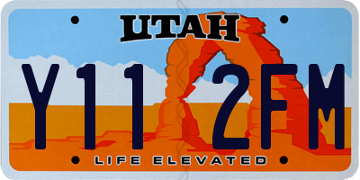 UT license plate Y112FM